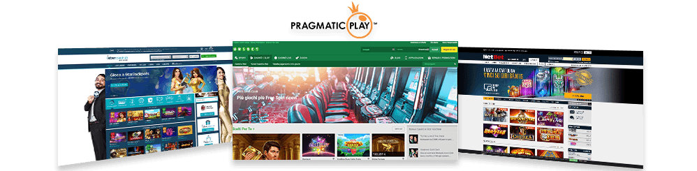 Homepage di alcuni dei migliori casinò in cui troverete giochi sviluppati da Pragmatic Play.