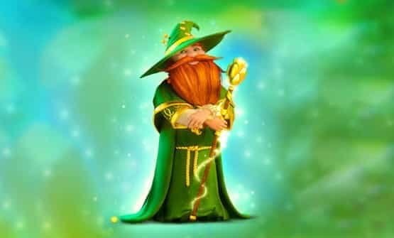 The Lucky Wizard logo.