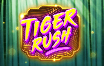 The promotional title card for Tiger Rush slot game from Thunderkick