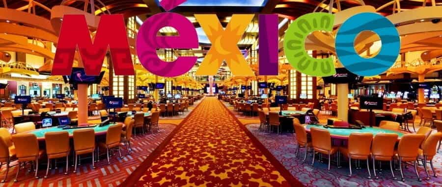 The main floor of a casino, with MEXICO written above.