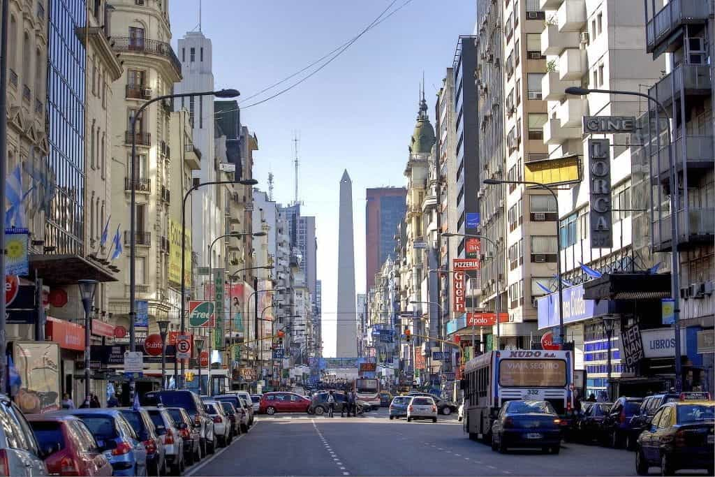 A street view of Buenos Aires. 