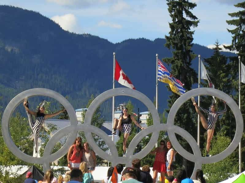 The distinctive Olympic rings.?©Ruth Hartnup