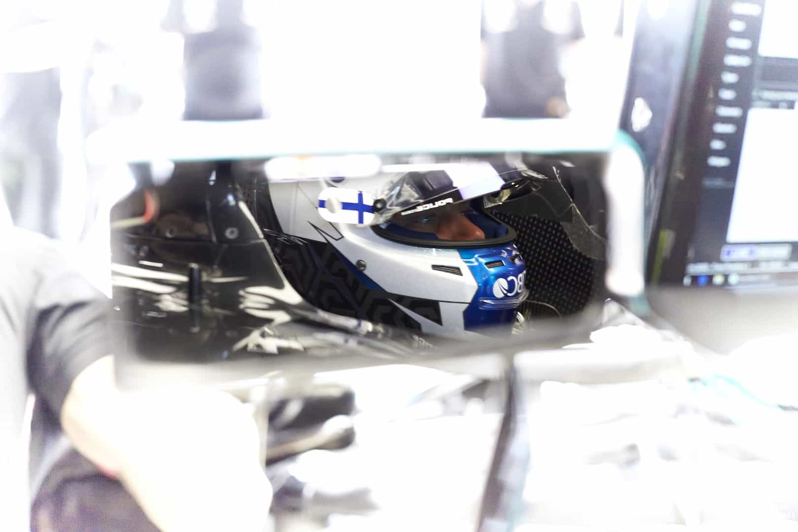 Mercedes’ Valtteri Bottas in the cockpit.