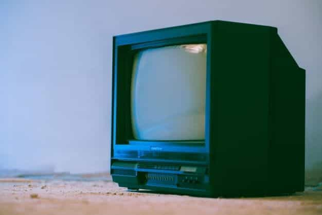 A small retro TV.